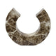 Tabletop Decor Accent | Open-Curved Frame | Brown Marble-Like Resin 17"