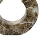 Tabletop Decor Accent | Open-Curved Frame | Brown Marble-Like Resin 17"