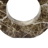 Tabletop Decor Accent | Open-Curved Frame | Brown Marble-Like Resin 17"