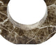 Tabletop Decor Accent | Open-Curved Frame | Brown Marble-Like Resin 17"