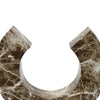Tabletop Decor Accent | Open-Curved Frame | Brown Marble-Like Resin 17"