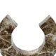 Tabletop Decor Accent | Open-Curved Frame | Brown Marble-Like Resin 17"