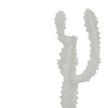 Erica Decorative Cactus Sculpture on Glass Base | White Resin 18"