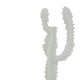 Erica Decorative Cactus Sculpture on Glass Base | White Resin 18"