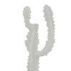 Erica Decorative Cactus Sculpture on Glass Base | White Resin 18"