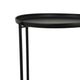 Addy Two-Tier Round Side Table with Tray Shelves Accent | Black Metal 24"