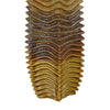 Barny Decorative Vase with Layered Waves | Textured Brown Ceramic 16"