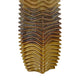 Barny Decorative Vase with Layered Waves | Textured Brown Ceramic 16"