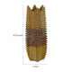Barny Decorative Vase with Layered Waves | Textured Brown Ceramic 16"