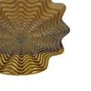 Gima Modern Vase with Wavy Sculptural Design | Brown Textured Ceramic 12"