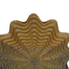 Gima Modern Vase with Wavy Sculptural Design | Brown Textured Ceramic 12"