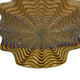 Gima Modern Vase with Wavy Sculptural Design | Brown Textured Ceramic 12"