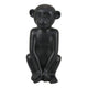 Nancy Decorative Monkey Sculpture in Seated Pose | Matte Black Ceramic 12"