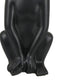 Nancy Decorative Monkey Sculpture in Seated Pose | Matte Black Ceramic 12"