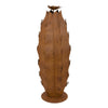 Wendy Decorative Cactus Sculpture on Round Base | Rustic Brown Metal