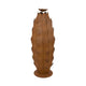 Wendy Decorative Cactus Sculpture on Round Base | Rustic Brown Metal