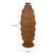 Wendy Decorative Cactus Sculpture on Round Base | Rustic Brown Metal