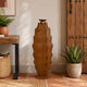 Wendy Decorative Cactus Sculpture on Round Base | Rustic Brown Metal
