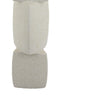 Emery Sculptural Vase with Geometric Details | White Textured Ceramic 20"