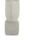 Emery Sculptural Vase with Geometric Details | White Textured Ceramic 20"