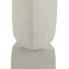Emery Sculptural Vase with Geometric Details | White Textured Ceramic 20"