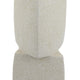 Emery Sculptural Vase with Geometric Details | White Textured Ceramic 20"
