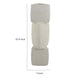 Emery Sculptural Vase with Geometric Details | White Textured Ceramic 20"