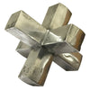 Pearl Abstract Starburst Tabletop Decorative Accent | Silver Metal 8"