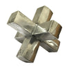 Pearl Abstract Starburst Tabletop Decorative Accent | Silver Metal 8"