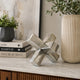 Pearl Abstract Starburst Tabletop Decorative Accent | Silver Metal 8"