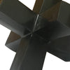 Pearl Abstract Starburst Tabletop Decorative Accent | Black Metal 8"