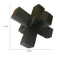 Pearl Abstract Starburst Tabletop Decorative Accent | Black Metal 8"