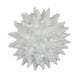 Saima Decorative Orb Sculpture with Spiked Patterns | White Resin 9"