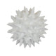 Saima Decorative Orb Sculpture with Spiked Patterns | White Resin 9"