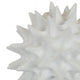 Saima Decorative Orb Sculpture with Spiked Patterns | White Resin 9"