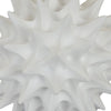 Saima Decorative Orb Sculpture with Spiked Patterns | White Resin 9"