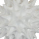 Saima Decorative Orb Sculpture with Spiked Patterns | White Resin 9"