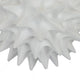 Saima Decorative Orb Sculpture with Spiked Patterns | White Resin 9"