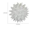 Saima Decorative Orb Sculpture with Spiked Patterns | White Resin 9"
