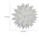 Saima Decorative Orb Sculpture with Spiked Patterns | White Resin 9"