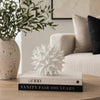 Saima Decorative Orb Sculpture with Spiked Patterns | White Resin 9"