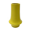 Ziva Modern Decorative Vase with Flared Base | Yellow Ceramic 12"