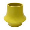 Ziva Modern Decorative Vase with Flared Base | Yellow Ceramic 9"
