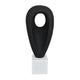 Decorative Tabletop Accent | White Marble Base | Black Teardrop | 18"
