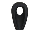 Decorative Tabletop Accent | White Marble Base | Black Teardrop | 18"