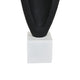 Decorative Tabletop Accent | White Marble Base | Black Teardrop | 18"