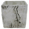 Outdoor Decorative Planter | Faux Bois Textured Terracotta | 7" Gray