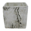 Outdoor Decorative Planter | Faux Bois Textured Terracotta | 7" Gray