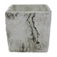 Outdoor Decorative Planter | Faux Bois Textured Terracotta | 7" Gray