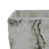 Outdoor Decorative Planter | Faux Bois Textured Terracotta | 7" Gray